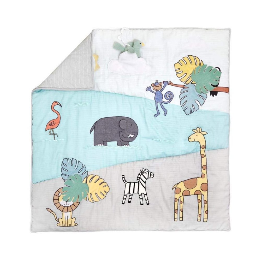 aden + anais Baby Bonding Playmat – Reversible 45” x 45” Cotton Muslin Mat